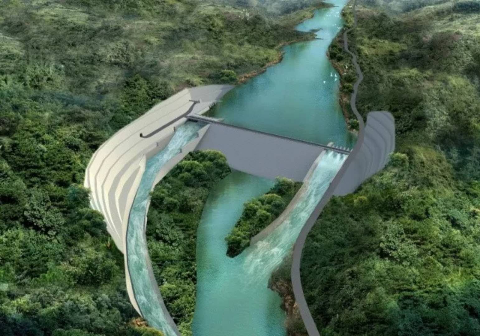 蘇基克納裏水電站效果圖